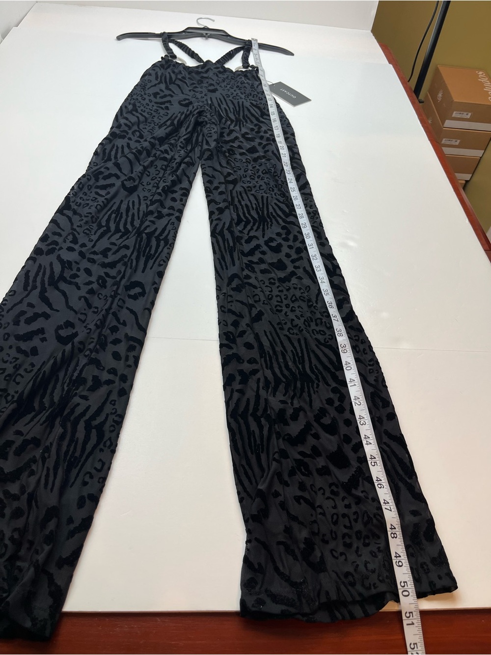 Outcast Jana Pants Black Animal Print Stretch Womens Size Small Low Rise NEW - Picture 10 of 14